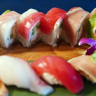 sushi, food, sashimi, sushi and sashimi
