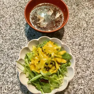 Soup and Salad - comes with the hibachi