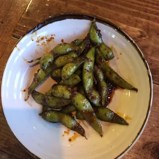 Spicy Garlic Edamame