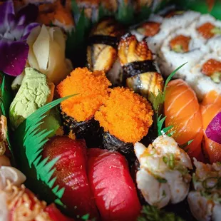 a variety of sushi