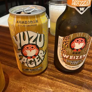 Yuzu lager and Hitachi weizen