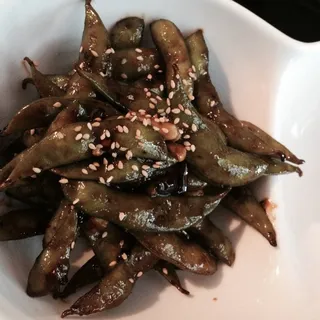 Wok Garlic Chili Edamame Plate