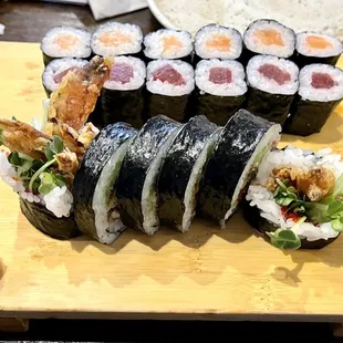 Tekka Maki, Sake Maki and Spider roll. Simple yet delicious!