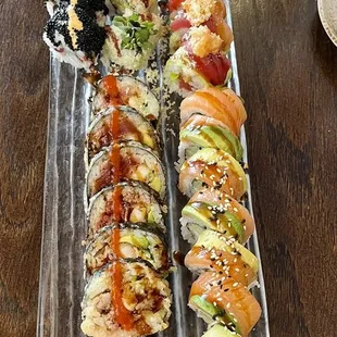 sushi, sushi and sashimi, food, sashimi