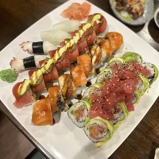sushi, food, sashimi, sushi and sashimi