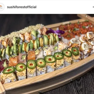 Roll Your Boat : Your choice of six rolls (exclude no rice rolls and weekly special rolls)