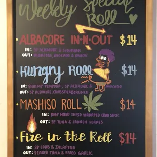 Weekly Special Roll !! Must try all of them!!!