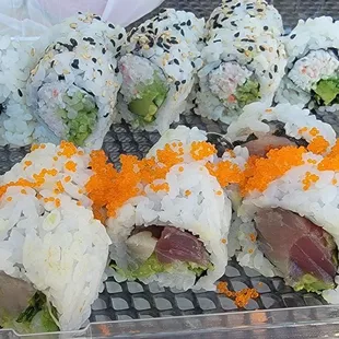 Sunset roll and California Roll