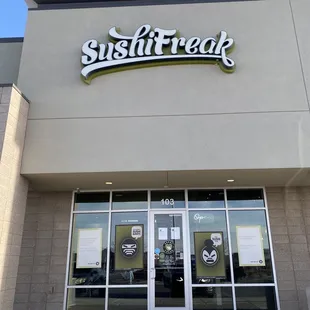 the front entrance of a restaurant
