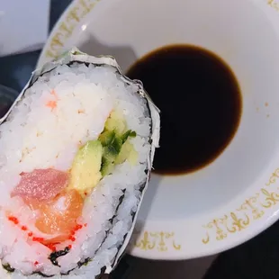 Gunshow with soy sauce full of wasabi !