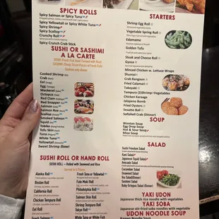 Menu side 2