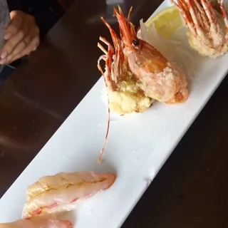 Sweet Shrimp with Fried Head Sushi