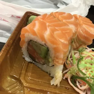 Salmon special half eaten