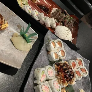 D Sushi Combination and Kalbi Short Ribs Bento Combo