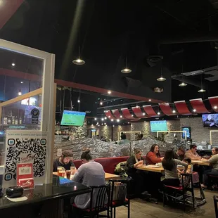 people eating at a restaurant