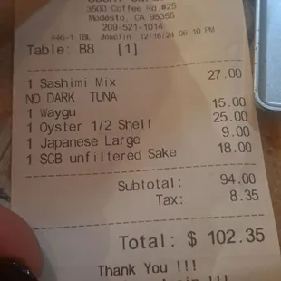 $18 for Sakè? $25 for oysters? $15 for waygu??? Used to be $12 for sakè, 12$ oysters, 12$ waygu