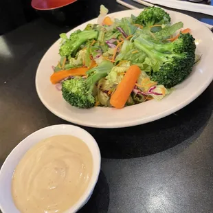 House salad and the best Japanese dressing!!!!!!!!!