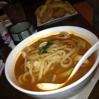 Spicy Seafood Udon Soup
