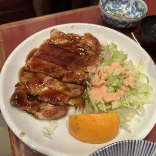 Chicken Teriyaki And Sashimi Combination