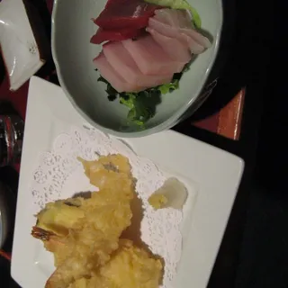 Tempura And Sashimi Combination