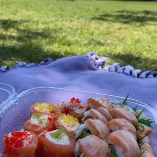Butterfly Kiss Roll and Salmon Torched Roll