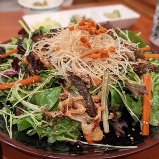Salmon skin salad