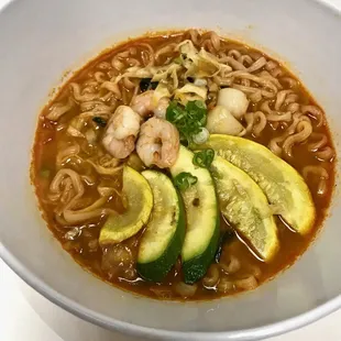 Spicy seafood noodle soup