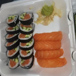 Nigiri and salmon roll x2 orders