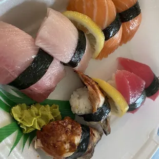 sushi, sushi and sashimi, sashimi, food