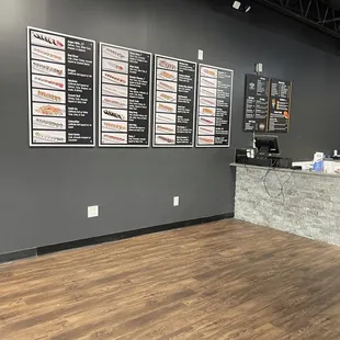 Inside. Menu walk up order style