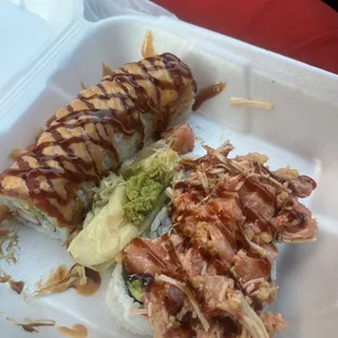 a close up of a plate of food