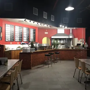 Inside, cute little place, really nice.