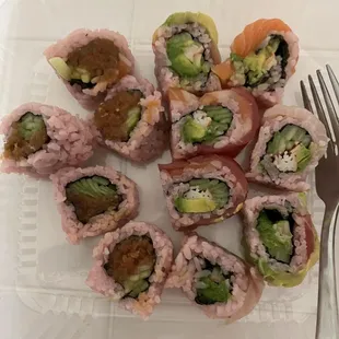 Rainbow Roll, Spicy Tuna Roll