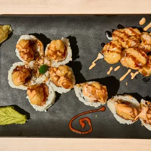 Pop corn shrimp roll