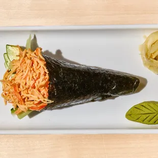 Spicy California hand roll