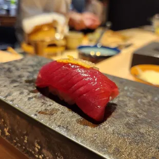 Akami with yuzu peel