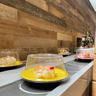 interior, sushi and sashimi