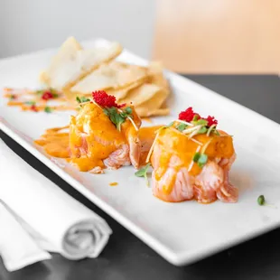 a plate of food on a table