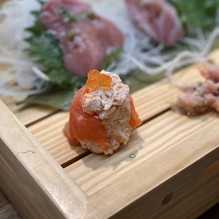 sashimi, sushi, sushi and sashimi, food
