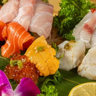 The fresh assortment of sashimi was delicious!!! I love fresh yummy uni