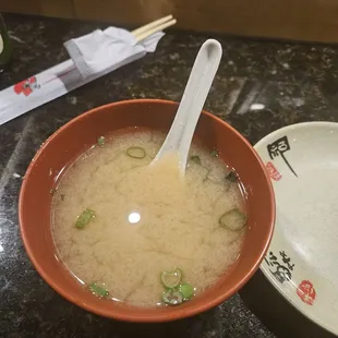 Miso soup..
