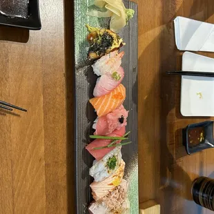 8 pieces sushi plate - $42