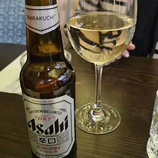 Asahi Beer and Sauvignon Blanc