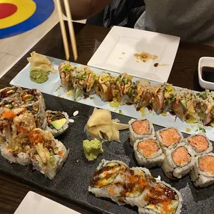 food, sashimi, sushi and sashimi, sushi
