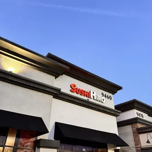 sushi and sashimi, outside