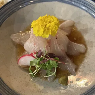 Halibut sashimi