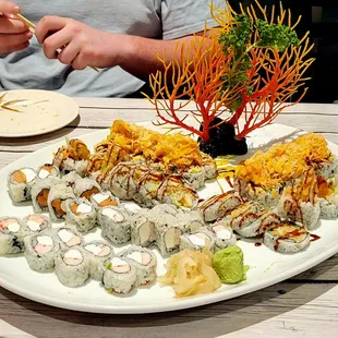 The Crab Roll in the back is incredible