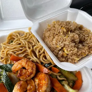 Hibachi shrimp lunch special