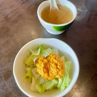 Soup and salad