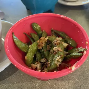 Garlic edamame